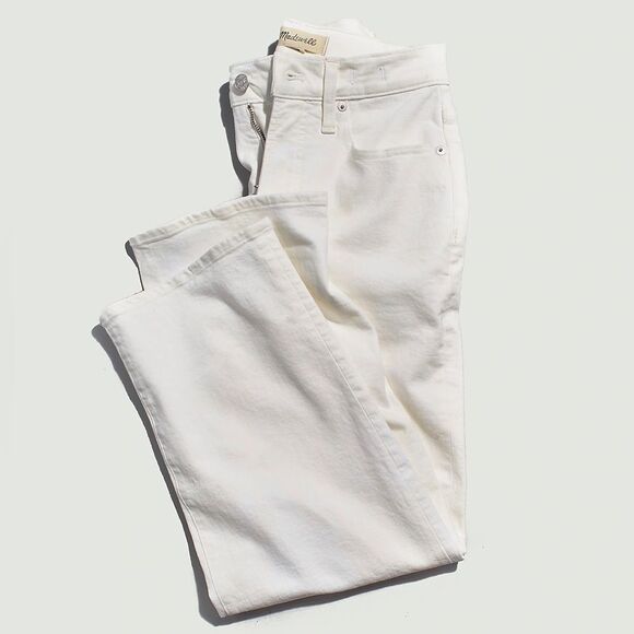 Madewell NWT Tall Perfect Vintage Wide Leg Crop Jeans Size 33T in Tile White - Picture 5 of 9